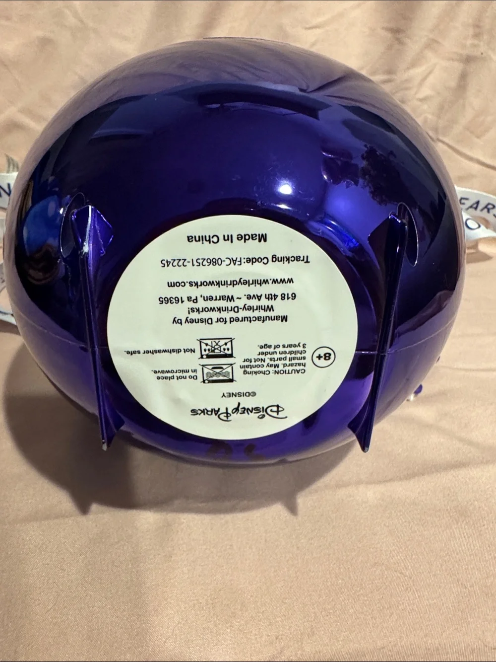 Disney Blue 100 years of wonder Mickey Head Bucket with White Lanyard